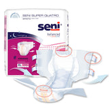 Seni® Super Quatro Unisex Adult Incontinence Brief X-Large Disposable Heavy Absorbency (1163839_PK) 8/PK