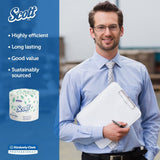 Scott® Essential Toilet Tissue White 2-Ply Standard Size Cored Roll 550 Sheets 4 X 4-1/10 Inch (534318_CS) 20/CS