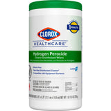 Clorox Healthcare® Surface Disinfectant Cleaner Premoistened Hydrogen Peroxide Based Manual Pull Wipe 155 Count Canister Unscented NonSterile (853530_CT) 1/CT