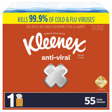 Kleenex® Anti-Viral Facial Tissue White 8-1/5 X 8-1/5 Inch 55 Count (1209619_PK) 55/PK