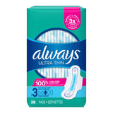 Always® Ultra Thin Feminine Pad With Wings Super Absorbency (1231748_PK) 28/PK