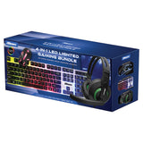2Boom 4-in-1 LED Lighted Gaming Bundle, USB, Blue (MIGGHP440B) Each