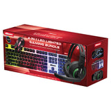 2Boom 4-in-1 LED Lighted Gaming Bundle, USB, Red (MIGGHP440R) Each