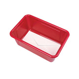 Storex Cubby Bin with Lid, 12.28 x 7.95 x 5.23, Red, 5/Pack (STX62407U05C) Pack of 5