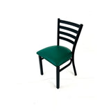 JMC Furniture White Horse Series Side Chairs, Supports Up to 300 lb,18" Seat Height, Green Seat, Black Back, Black Base (JMCWHCBVSGRN) Each
