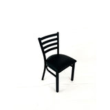 JMC Furniture White Horse Series Side Chairs, Supports Up to 300 lb, 18" Seat Height, Black Seat, Black Back, Black Base (JMCWHCBVSBLK) Each