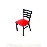 JMC Furniture White Horse Series Side Chairs, Supports Up to 300 lb, 18" Seat Height, Red Seat, Black Back, Black Base (JMCWHCBVSRED) Each