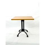 JMC Furniture Solid Wood Tables, Cast Aluminum Base, Square, 36w x 36d x 29.75h, Natural (JMC106C3636D) Each