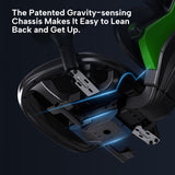 Eureka Ergonomic® Typhon Hybrid Chair, Supports Up to 220 lb, 18.5" to 22.05" Seat Height, Black Mesh Seat, Black/Green Mesh Back, Black Base (EKAGC05G) Each