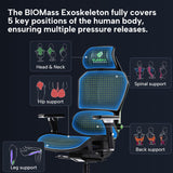 Eureka Ergonomic® Typhon Hybrid Chair, Supports Up to 220 lb, 18.5" to 22.05" Seat Height, Black Mesh Seat, Black/Green Mesh Back, Black Base (EKAGC05G) Each