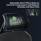 Eureka Ergonomic® Typhon Hybrid Chair, Supports Up to 220 lb, 18.5" to 22.05" Seat Height, Black Mesh Seat, Black/Green Mesh Back, Black Base (EKAGC05G) Each