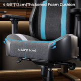 Eureka Ergonomic® Python II Ergonomic Chair, Supports up to 300 lb, 18.88" to 22.83" Seat Height, Black Fabric Seat, Black/Blue Fabric Back (EKAGC08BU) Each