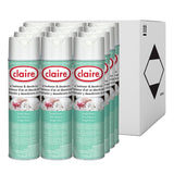 Claire Aerosol Air Freshener and Deodorizer, Fresh Linen, 10 oz Aerosol Spray, 12 Cans (CGC163) Each