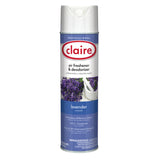 Claire Aerosol Air Freshener and Deodorizer, Lavender, 10 oz Aerosol Spray, 12 Cans (CGC191) Each