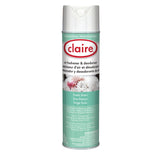 Claire Aerosol Air Freshener and Deodorizer, Fresh Linen, 10 oz Aerosol Spray, 12 Cans (CGC163) Each