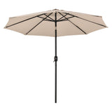 Global Industrial® Outdoor Umbrella with Tilt Mechanism, 102" Span, 94" Long, Tan Canopy, Black Handle (GBE262071) Each