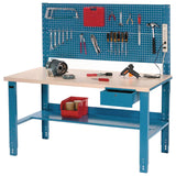 Global Industrial® Complete Industrial Workbench, 800 lbs, 60 x 30 x 57.5 to 62.5, Blue (GBE606929) Each