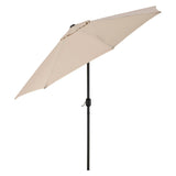 Global Industrial® Outdoor Umbrella with Tilt Mechanism, 102" Span, 94" Long, Tan Canopy, Black Handle (GBE262071) Each