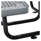 Global Industrial® Expanded Steel Picnic Table, Square, 81 x 81 x 29.5, Gray Top, Gray Base/Legs (GBE277151GY) Each