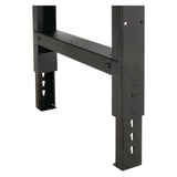 Global Industrial® Standard Duty Butcher Block Top Adjustable Height Workbench, 2,000 lbs, 48 x 30 x 30.88 to 36.88, Maple/Black (GBE319076) Each