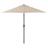 Global Industrial® Outdoor Umbrella with Tilt Mechanism, 102" Span, 94" Long, Tan Canopy, Black Handle (GBE262071) Each