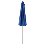 Global Industrial® Outdoor Umbrella with Tilt Mechanism, 102" Span, 94" Long, Blue Canopy, Black Handle (GBE436970) Each