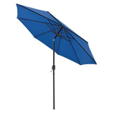 Global Industrial® Outdoor Umbrella with Tilt Mechanism, 102" Span, 94" Long, Blue Canopy, Black Handle (GBE436970) Each