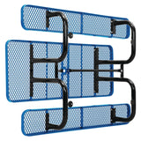 Global Industrial® Expanded Steel Picnic Table, Rectangular, 72 x 62 x 29.5, Blue Top, Blue Base/Legs (GBE277152BL) Each