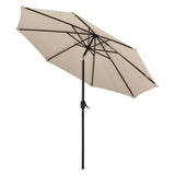 Global Industrial® Outdoor Umbrella with Tilt Mechanism, 102" Span, 94" Long, Tan Canopy, Black Handle (GBE262071) Each