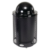 Global Industrial® Outdoor Diamond Steel Trash Can with Base, 36 gal, Black (GBE261948BKD) Each