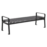 Global Industrial® Steel Slat Flat Bench, 70 x 24 x 24.25, Black (GBE262113BKKD) Each