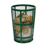 Global Industrial® Steel Mesh Corrosion Resistant Trash Can, 48 gal, Green (GBE237634GN) Each