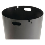 Global Industrial® Outdoor Slatted Steel Trash Can, Dome Lid, 36 gal, Black (GBE261944BK) Each