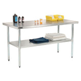 Global Industrial® Work Table with Undershelf, Rectangular, 48 x 30 x 35, Silver Top, Silver Base/Legs (GBE493598) Each