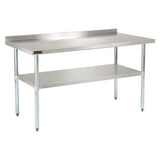 Global Industrial® Work Table with Undershelf with Backsplash, Rectangular, 60 x 30 x 35, Silver Top, Silver Base/Legs (GBE319060) Each