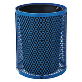 Global Industrial® Outdoor Diamond Steel Trash Can, 36 gal, Blue (GBE261924BL) Each