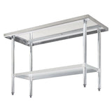 Global Industrial® Work Table with Undershelf, Rectangular, 48 x 24 x 35, Silver Top, Silver Base/Legs (GBE319055) Each
