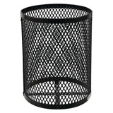 Global Industrial® Outdoor Diamond Steel Trash Can, 36 gal, Black (GBE261924BK) Each