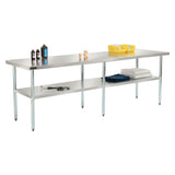 Global Industrial® Work Table with Undershelf, Rectangular, 96 x 30 x 35, Silver Top, Silver Base/Legs (GBE319058) Each