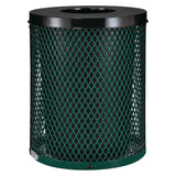 Global Industrial® Outdoor Diamond Steel Trash Can, 36 gal, Green (GBE261924GN) Each