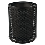 Global Industrial® Outdoor Diamond Steel Trash Can, Rain Bonnet Lid, 36 gal, Black (GBE261926BK) Each