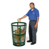 Global Industrial® Steel Mesh Corrosion Resistant Trash Can, 48 gal, Green (GBE237634GN) Each