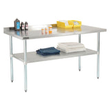 Global Industrial® Work Table with Undershelf with Backsplash, Rectangular, 60 x 30 x 35, Silver Top, Silver Base/Legs (GBE319060) Each