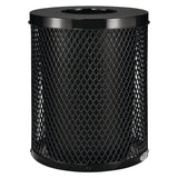 Global Industrial® Outdoor Diamond Steel Trash Can, 36 gal, Black (GBE261924BK) Each