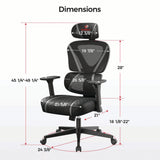 Eureka Ergonomic® Norn Ergonomic Chair, Supports Up to 275 lb, 18.11" to 22.04" Seat Height, Black/Gray Mesh Seat/Back, Black Base (EKAGC06GY) Each