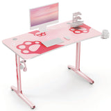 Eureka Ergonomic® Cute Gaming Desk, 47" x 23.63" x 30.13", Pink (EKAGD0100) Each