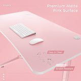 Eureka Ergonomic® Cute Gaming Desk, 47" x 23.63" x 30.13", Pink (EKAGD0100) Each