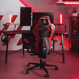 Eureka Ergonomic® Typhon Hybrid Chair, Supports Up to 220 lb, 18.5" to 22.05" Seat Height, Black Mesh Seat, Black/Red Mesh Back, Black Base (EKAGC05R) Each