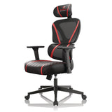 Eureka Ergonomic® Norn Ergonomic Chair, Supports Up to 275 lb, 18.11" to 22.04" Seat Height, Black/Red Mesh Seat/Back, Black Base (EKAGC06R) Each
