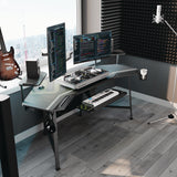 Eureka Ergonomic® Aero Gaming Desk, 72.06" x 23.63" x 38", Black (EKAE70B) Each